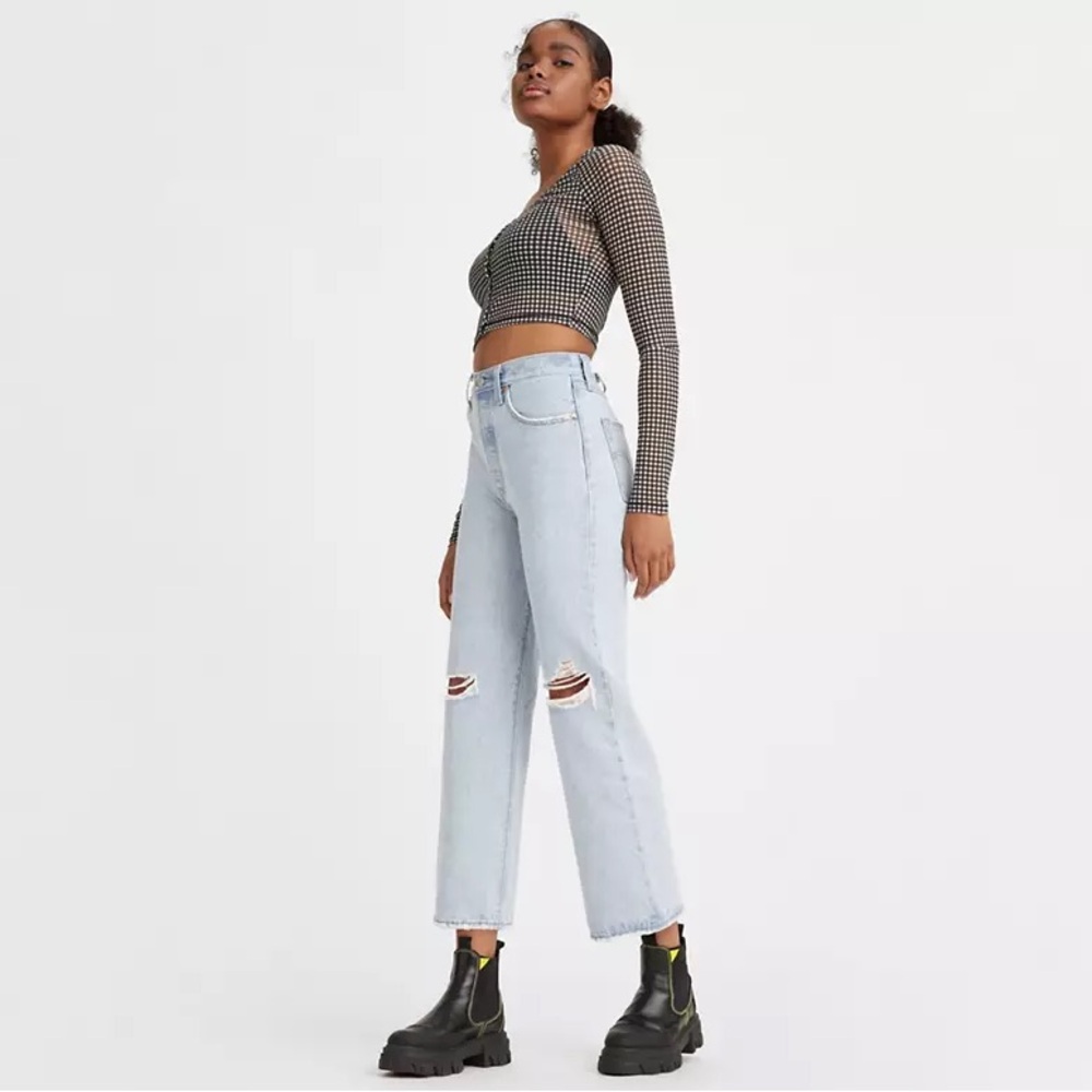 Levi's Ripped Ribcage Straight Leg Ankle Nonstretch Jeans (Ojai Up)